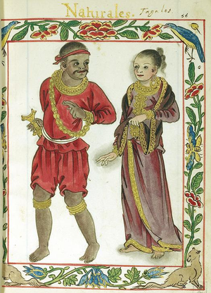 Figure 5: Tagalog princely couple (Boxer Codex: 56r).